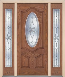 Fiberglass Exterior Stylish Entry Door Two 14 Full or Two 12 Full