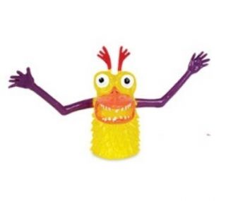   LITTLE MONSTER WITH PURPLE ARMS AND ORANGE BEAK FINGER PUPPET NEW