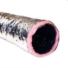  25 Insulated Flexible Flex Duct Ducting Silver R6 Inch Heating Cooling
