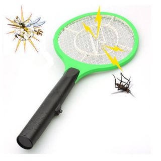  Handheld Electronic Bug Insect Fly Swatter Zapper Tennis Racket Green