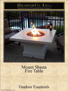 Mount Shasta Fire Table Fire Pit 24 inches Tall
