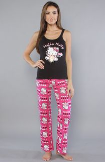 Hello Kitty Intimates The Follow Your Heart 3pc PJ Set in Black