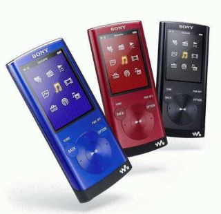 New Sony Walkman NWZ E354 Red 8 GB Digital Media Player MP3 MP4 FM