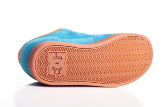 DC Mens Royal Low Shoes Size 8 Future Blue Orange Gum