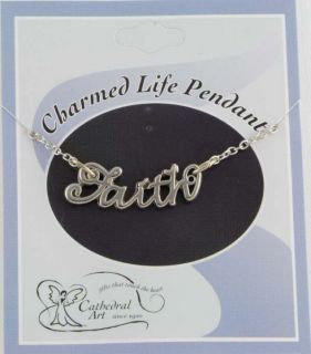 18 Sterling EP Charmed Life Faith Pendant Necklace
