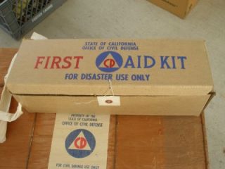  Find Civil Defense Sealed Medical Crate 50s First Aid supplies