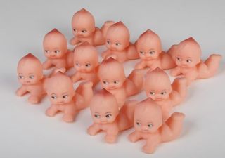 Caucasian Soft Vinyl Kewpie Dolls Babies Baby Shower Favors