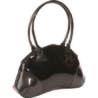 Handbags Bisadora Black Patent Bean Bag Black 