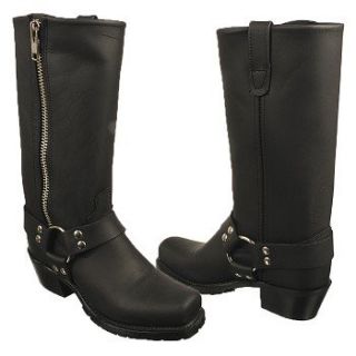 Womens Double H Harness Boots Black Oiltan Leather 