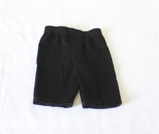 Famous Brand NEW Black Pleated Front Corduroy Pull Up Bottoms Size 6 9