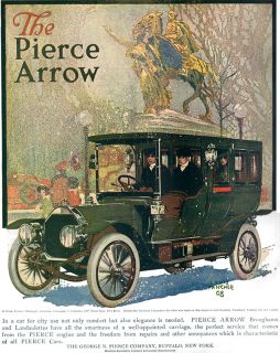  Christmas Santa Claus Louis Fancher Pierce Arrow Ad H Cady 1908