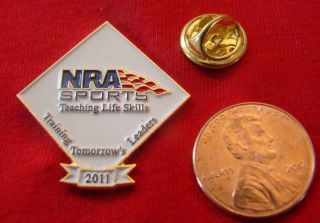 NRA Sports Firearms Arms Pistol Rifle Hat Lapel Pin