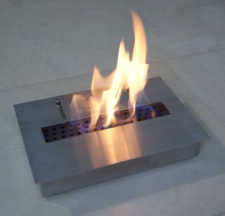 Bio Ethanol Gel Fuel Fireplace Firebox Insert Burner Stainless Steel 2