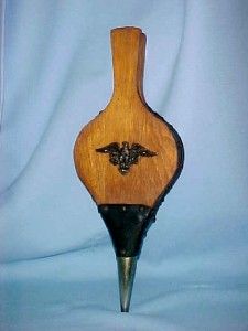  15 1 2 Long Wood and Leather Fireplace Bellows w Metal Tip 238