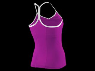Nike Womens Border Strappy Tennis Tank Top Fitness Sports Bra Grape