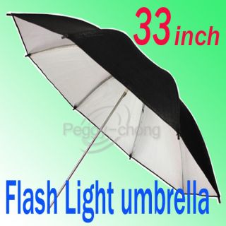 33 83cm Studio Flash Reflector Black Silver Umbrella