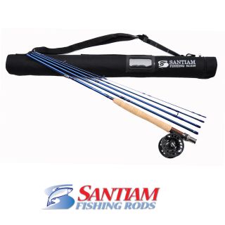 PC 5 6wt Santiam Fishing Rods Fly Rod Package with Reel and Hard