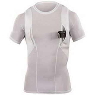 11 Tactical Holster Shirt Flack Lock Seams White Black 2XL XL L M S