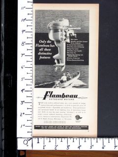 1947 Metal Products Flambeau Outboard Boat Canoe Motor Magazine Ad