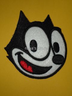 Embroidered Felix The Cat Iron on Patch Sew Motif Applique Embroidery