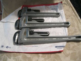 Ridgid Aluminum Pipe Wrenches 10 12 14 Brand New