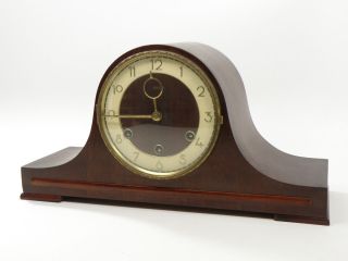 Vintage Forestville German Westminster Chime Walnut Mantel Shelf Clock