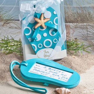100 flip flop luggage tag favors