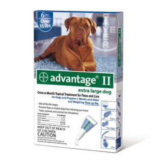Bayer Advantage II Blue 12 Month Flea Control for Dogs 55+ lbs.