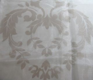 Designer Fleur de Lis Overlay Shower Curtaintan Beige