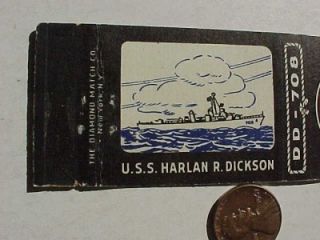 1940s WWII Navy USS Harlan R Dickson Sumner Class Destroyer Battleship