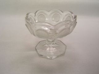 Fostoria Coin Glass Bowl Round Clear Footed 3 5 8 Tall