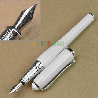 Lady 600 Duke High Quality White Medium Fountain Pen New