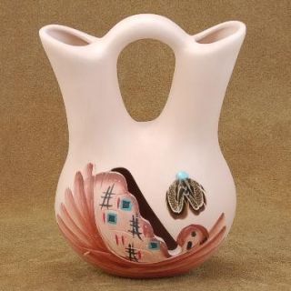 Native American Four Corners Traditionally Painted Wedding Vase