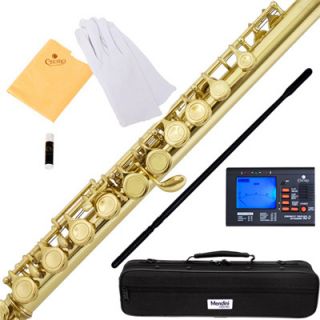 New Gold Lacquer C Flute Split E Case Care Kit $39 Tuner Teachers