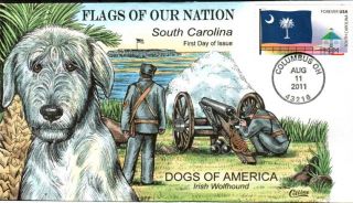 Collins Hand Painted 4320 South Carolina Irish Wolf Hound Civil War