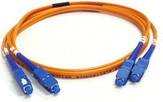  duplex fiber optic patch cable features 62.5/125 micron zip cord