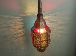 Moroccan Anthropologie Inspired Hanging Lamp Pendant Colorful