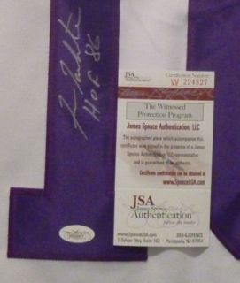 Fran Tarkenton Autographed White Minnesota Vikings Size XL Jersey w