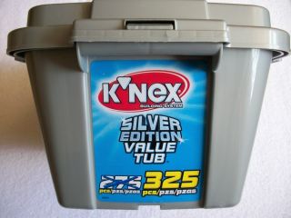 KNEX Silver Edition Value Tub 325 Pieces and 20 Model Instruction