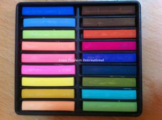 Pastel Hair Color Chalk 18 Colors of Fluorescent Auxiliary