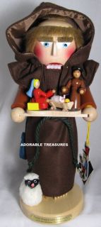 2010 steinbach wooden st francis with creche scene 5th christmas