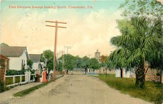 FL Clearwater Fort Harrison Avenue mailed 1910 R37471