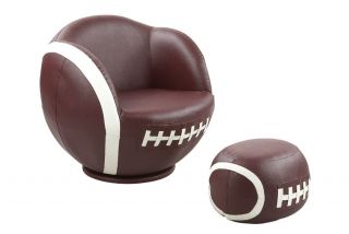 New PU Leather Football Chair Sofa and Ottoman Set
