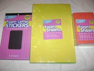  Assorted Colors Soft Foam Sheets 4x68x12 Letters Alphabet