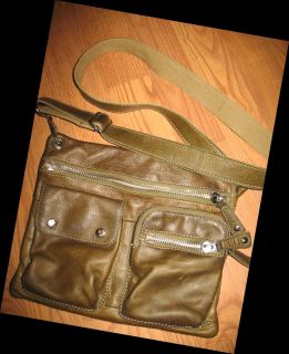 FOSSIL COPPER BROWN SUTTER HIPSTER CROSSBODY PEBBLED LEATHER BAG PURSE