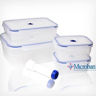 Neoflam Food Storage C ontainers 9pcs Microban Antimicrobial Product