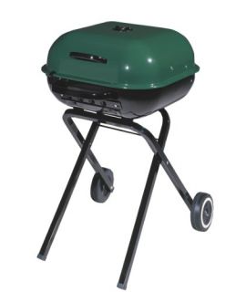 Features of Aussie Walk A Bout Portable Charcoal Grill, Green