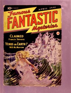 Famous Fantastic Mysteries April 1941 Pulp Finlay Cover VG