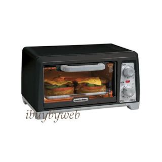 Proctor Silex 31111 4 Slice Toaster Oven Broiler Black