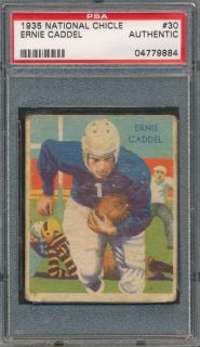 1935 National Chicle 30 Ernie Caddel PSA Authentic 9884